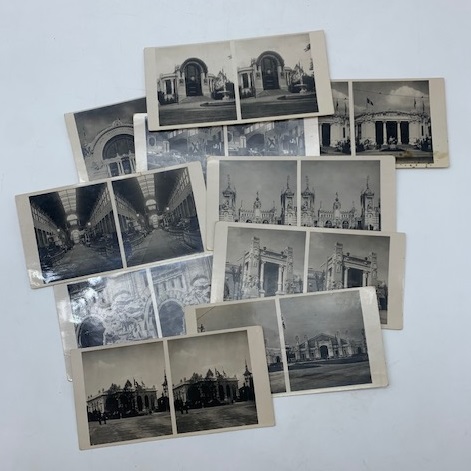 Esposizione Milano 1906. Serie di 10 fotografie stereoscopiche originali riguardanti l'Esposizione internazionale di Milano 1906
